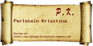 Perlstein Krisztina névjegykártya