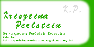 krisztina perlstein business card
